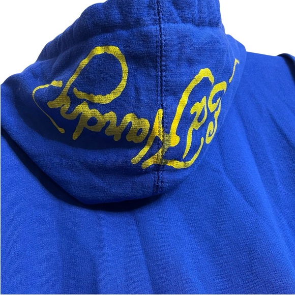 ED HARDY ROYAL BLUE BLONDE HAIR FLOWERS SKULL TATTOO SWEATSHIRT HOODIE SWEATER - Picture 4 of 8